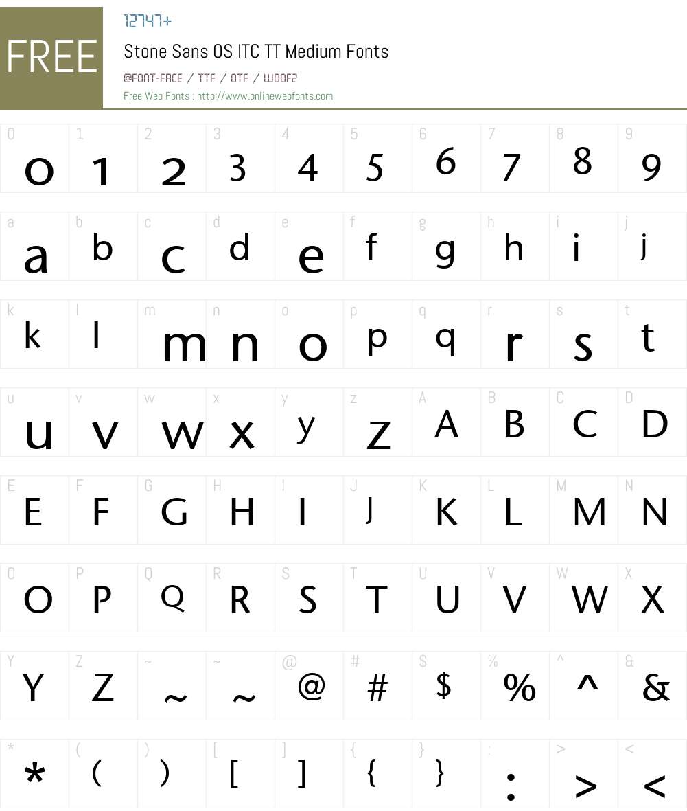 Stone Sans OS ITC TT Font Screenshots