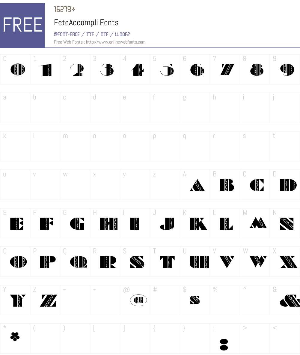 FeteAccompli Font Screenshots