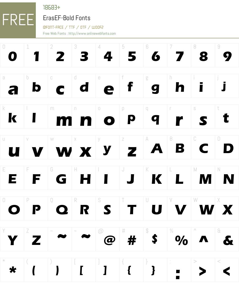 ErasEF Font Screenshots