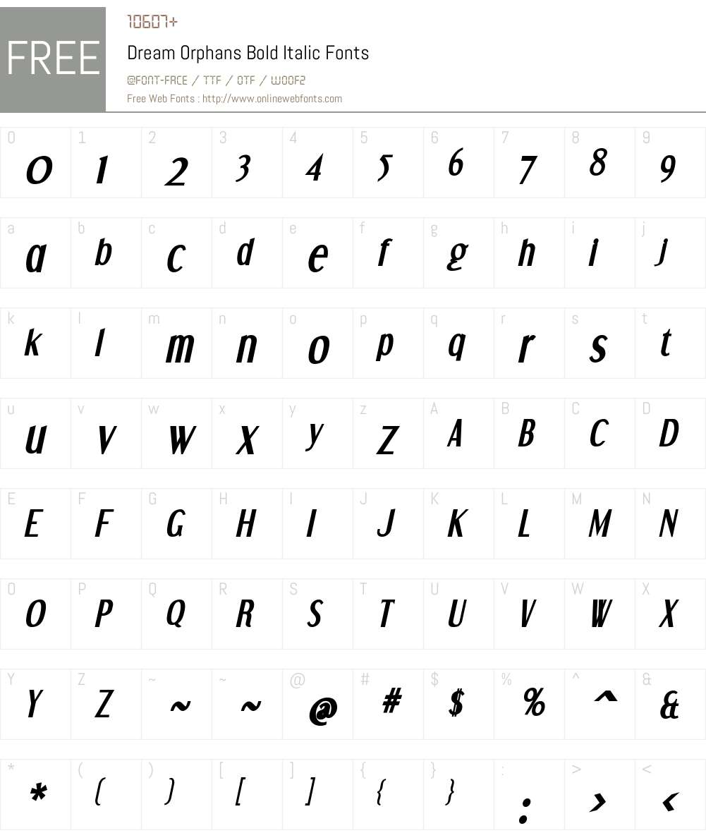 Dream Orphans Font Screenshots