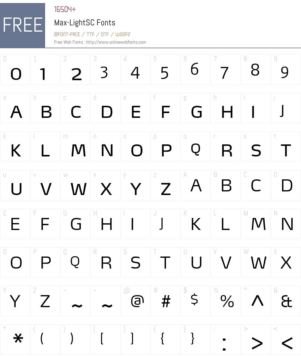 Max-LightSC Font Screenshots