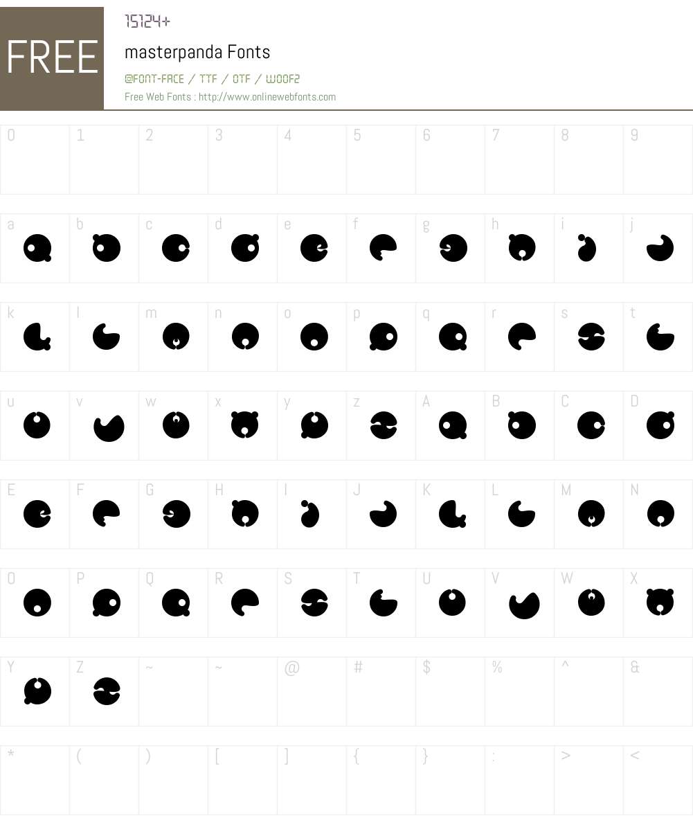 masterpanda Font Screenshots