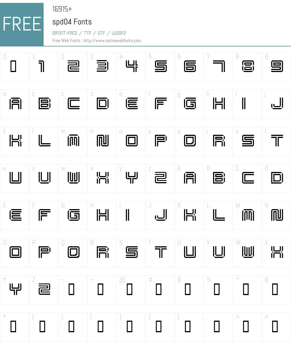 spd04 Font Screenshots