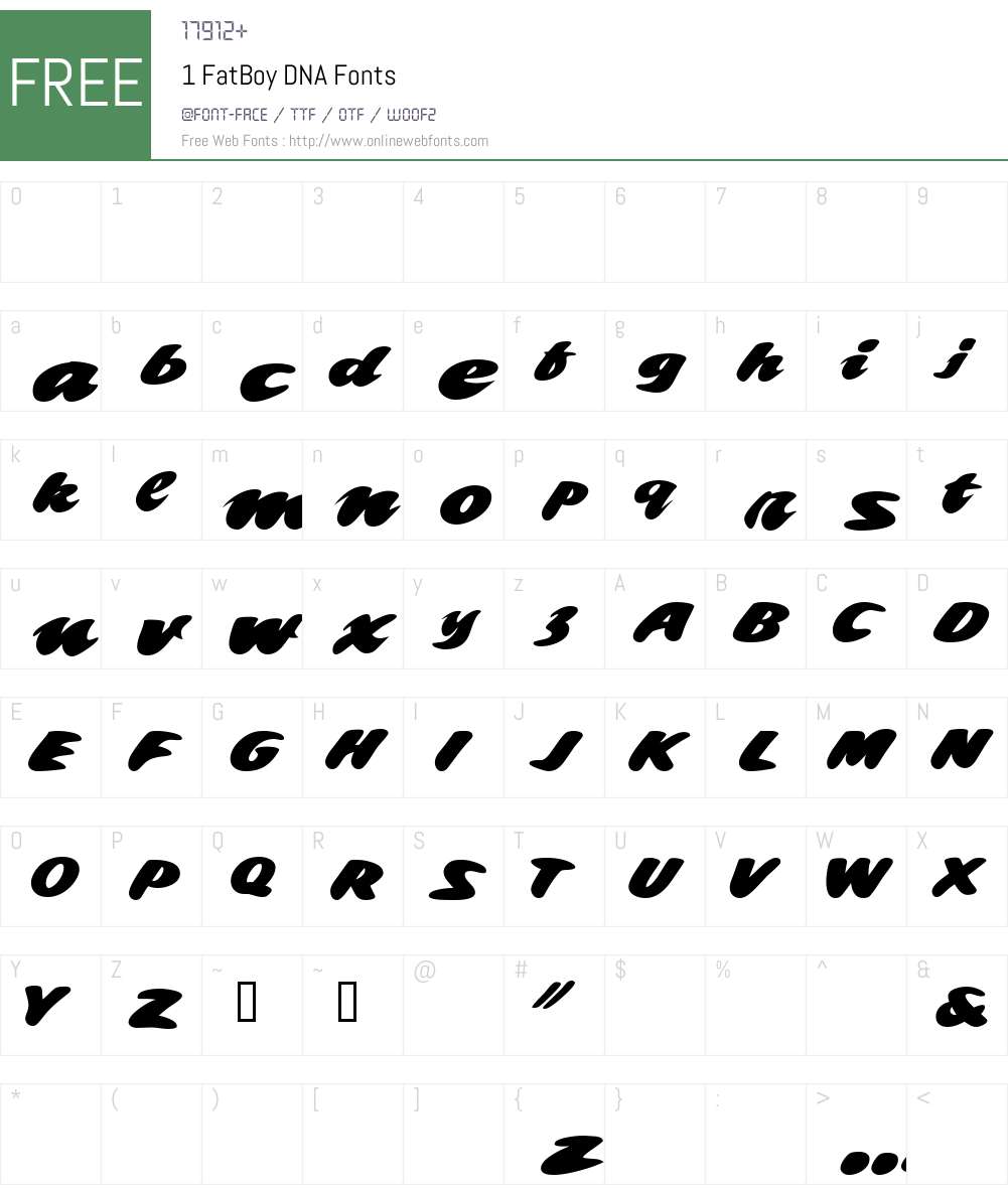 1 FatBoy DNA Font Screenshots
