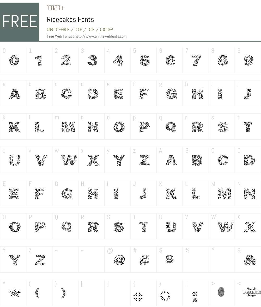 Ricecakes Font Screenshots