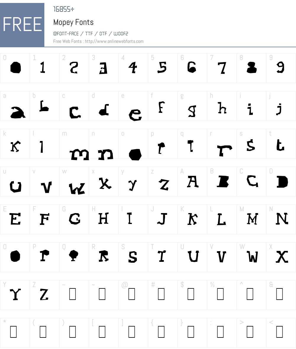Mopey Font Screenshots