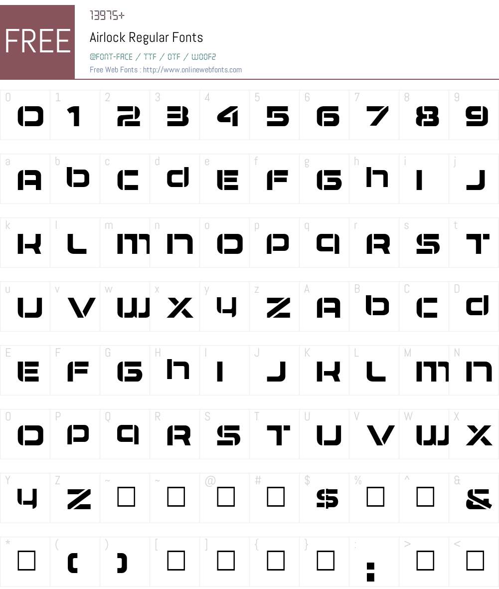 Airlock Font Screenshots