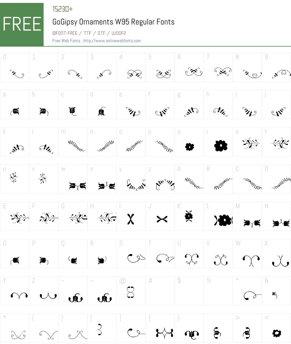 GoGipsy Font Screenshots