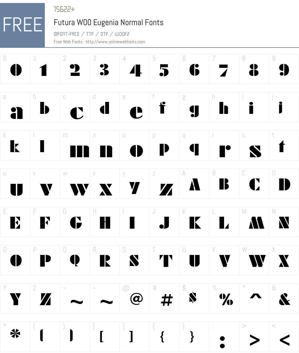 FuturaW00-EugeniaNormal Font Screenshots