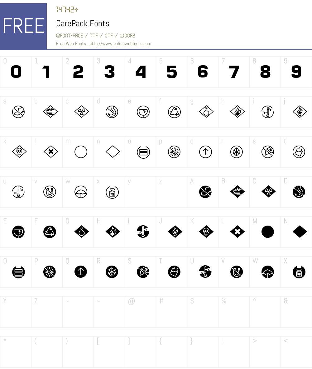 Care Font Screenshots