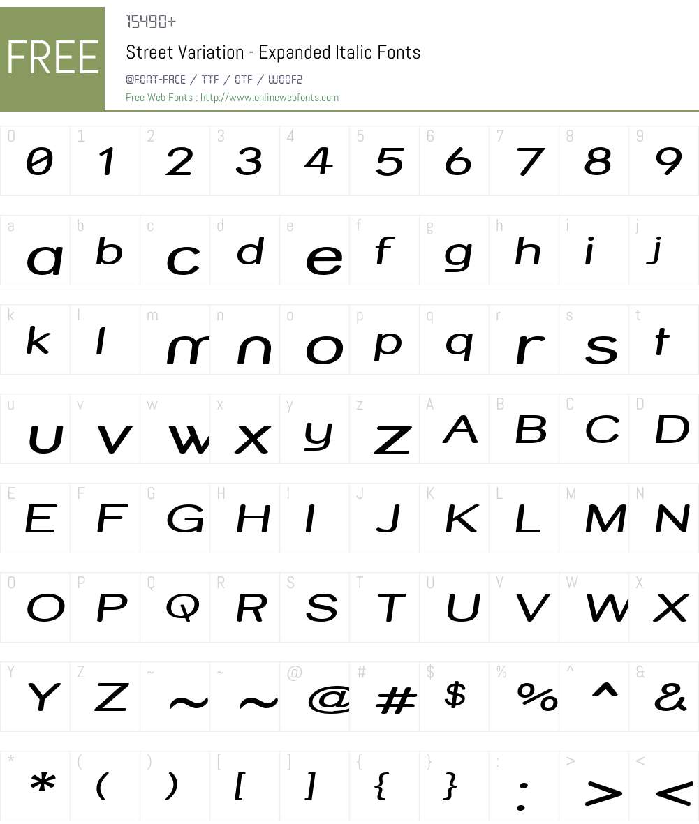 Street Variation - Expanded Font Screenshots