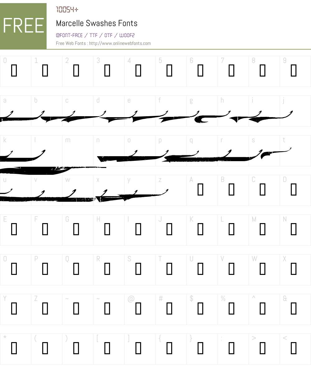 Marcelle Swashes Font Screenshots