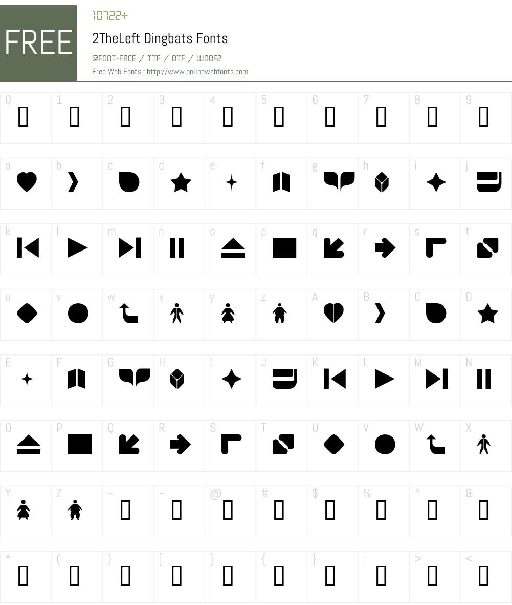 2TheLeft Dingbats Font Screenshots