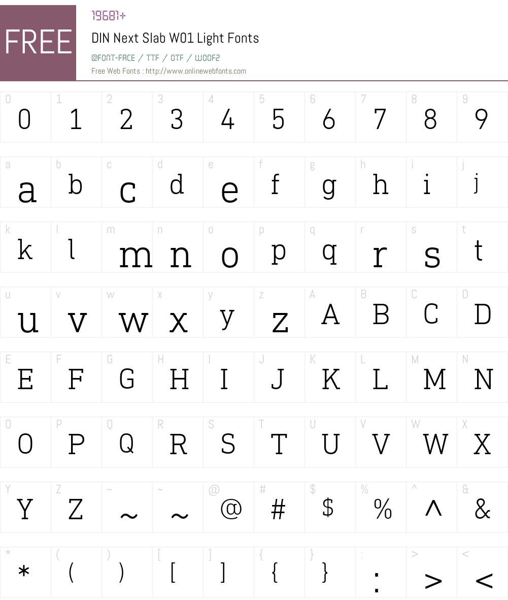 DINNextSlabW01-Light Font Screenshots