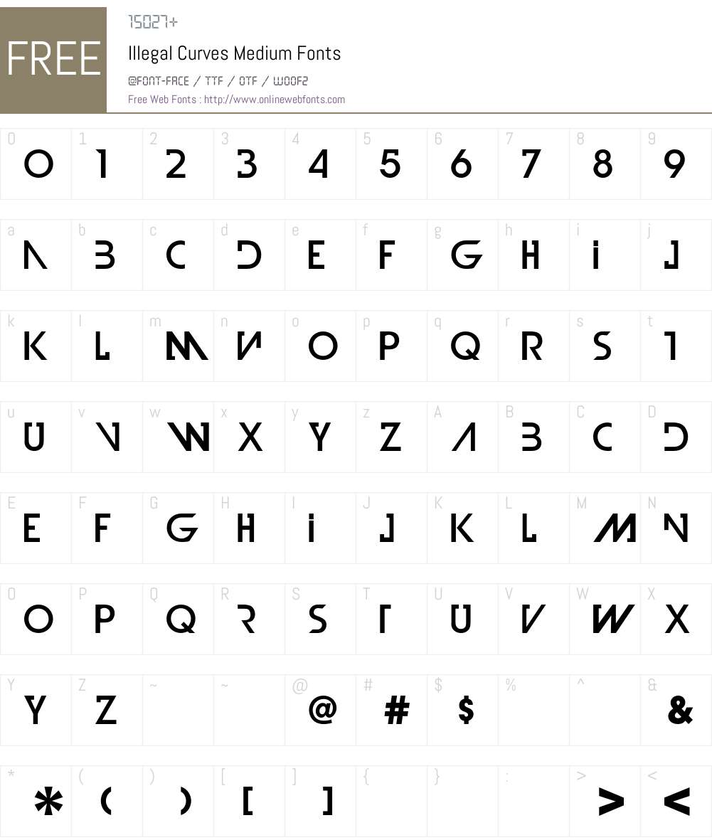Illegal Curves Font Screenshots