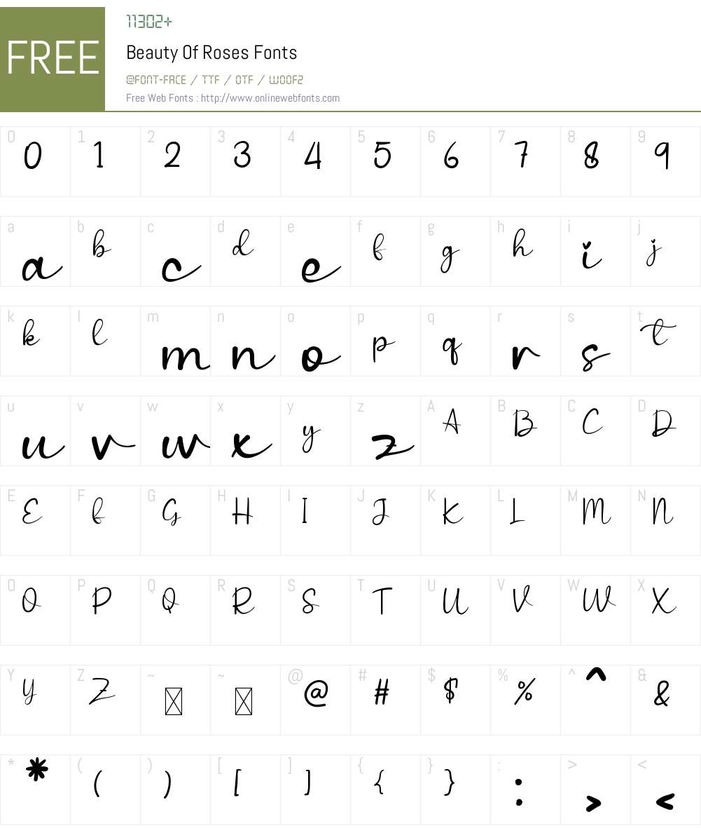 Beauty Of Roses 1.001;Fontself Maker 3.5.4 Fonts Free Download ...