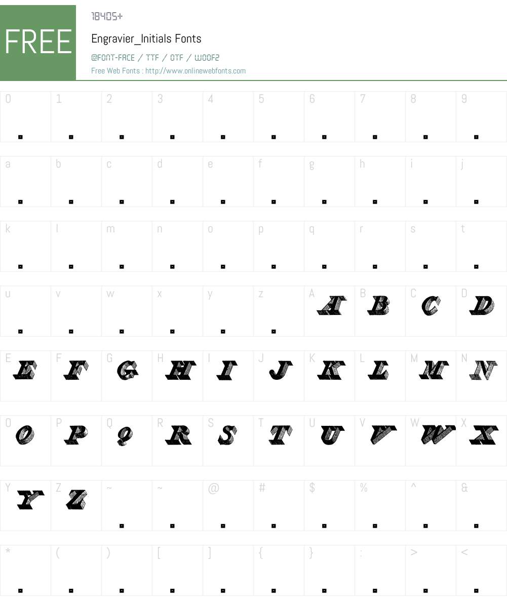 Engravier_Initials Font Screenshots