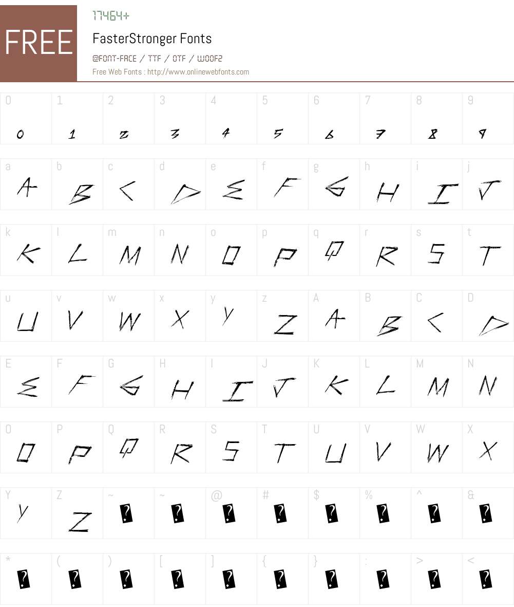 FasterStronger Font Screenshots