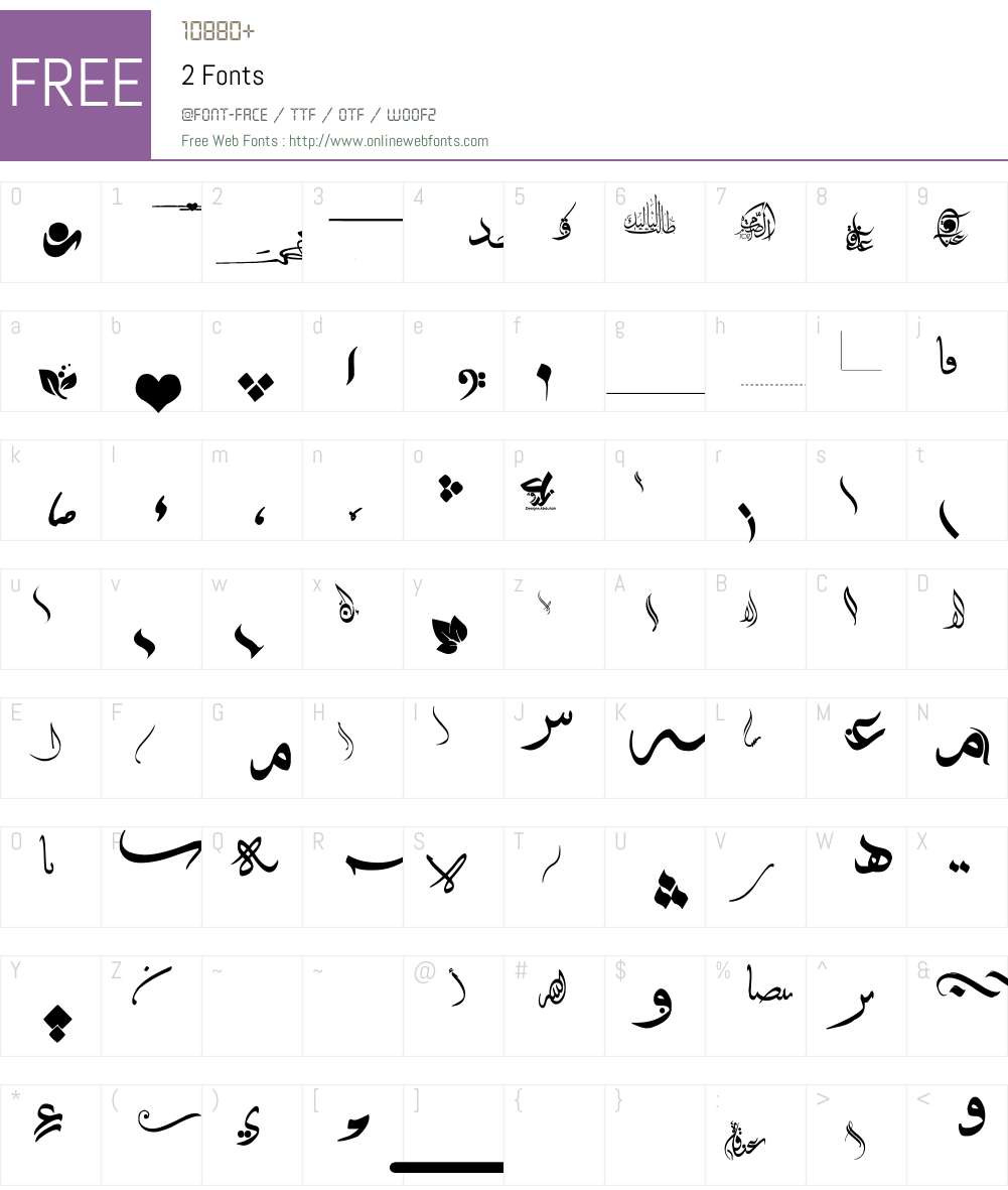 .k , Font Screenshots