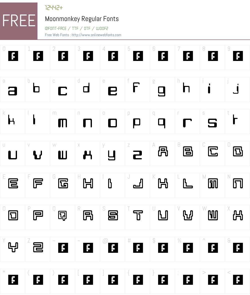 Moonmonkey Font Screenshots