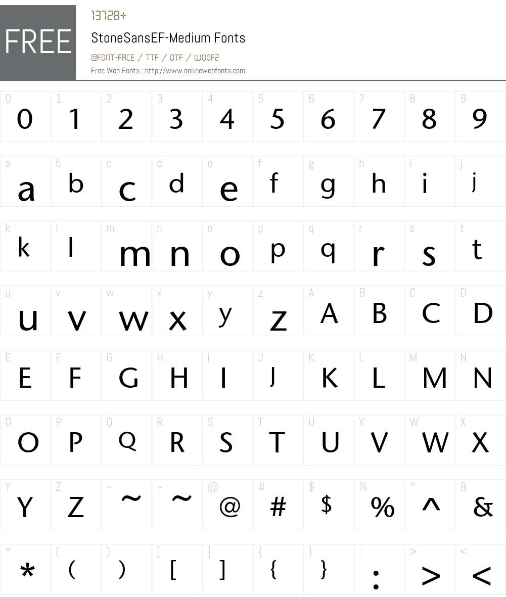 StoneSansEF Font Screenshots