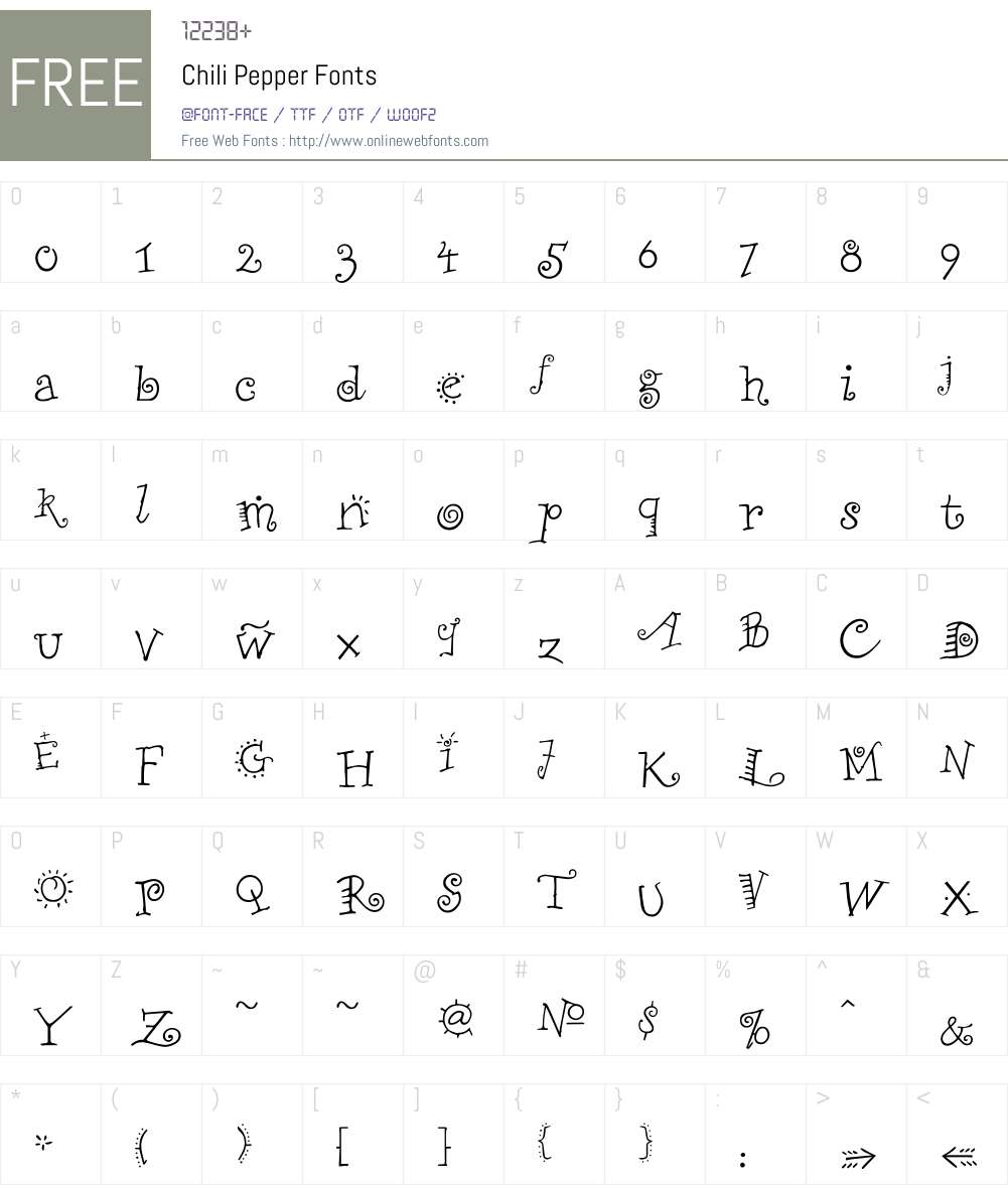 Chili Pepper Font Screenshots
