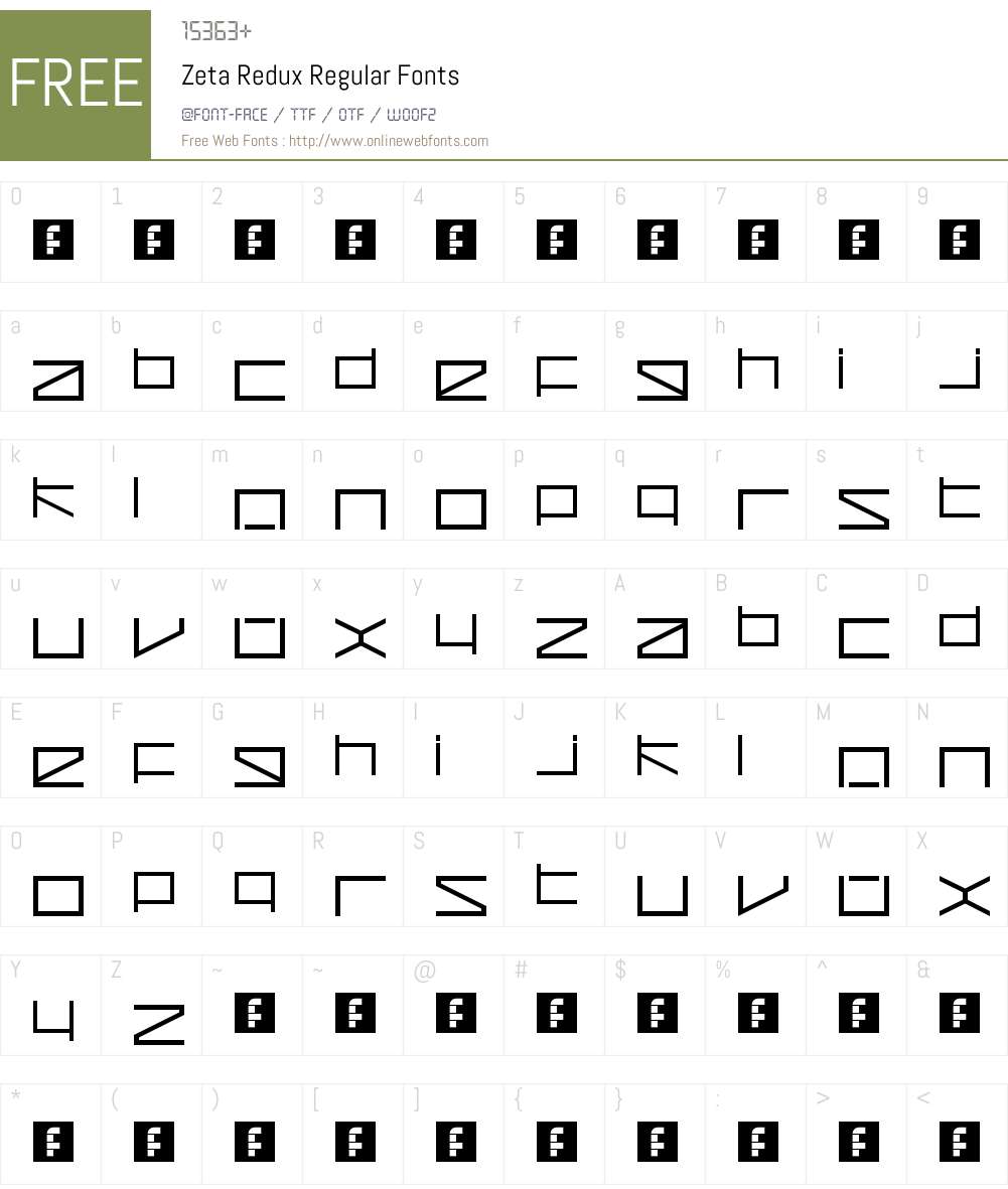 Zeta Redux Font Screenshots