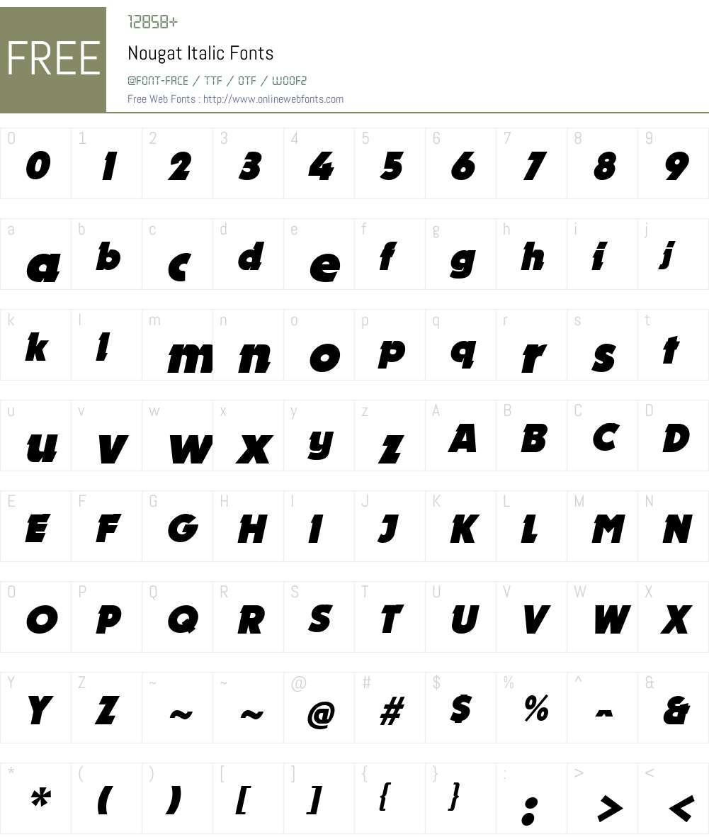 Nougat Font Screenshots