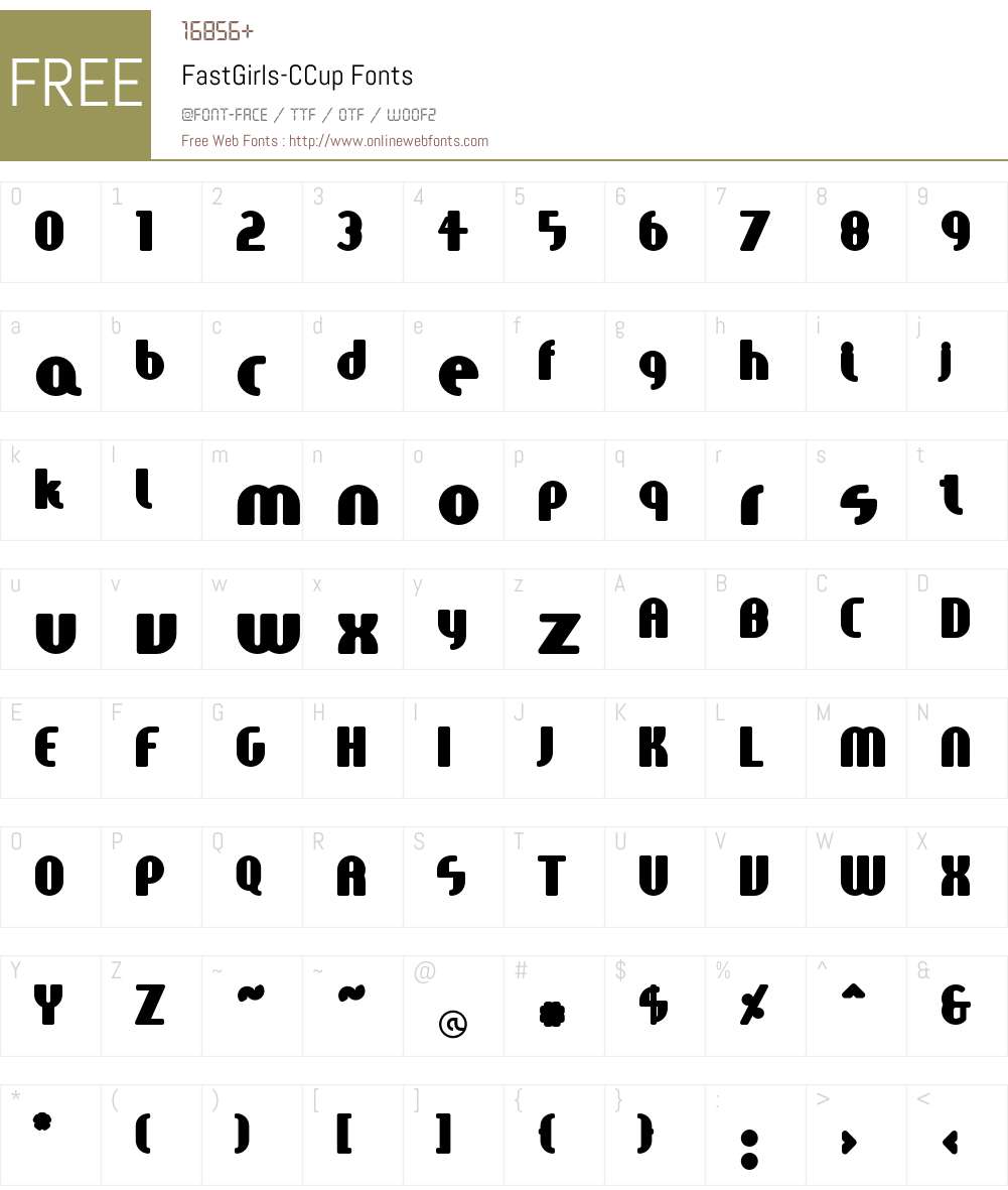 FastGirls Font Screenshots