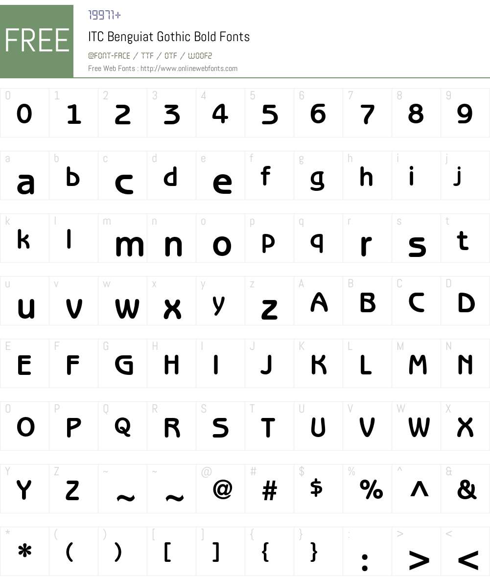 ITC Benguiat Gothic Font Screenshots