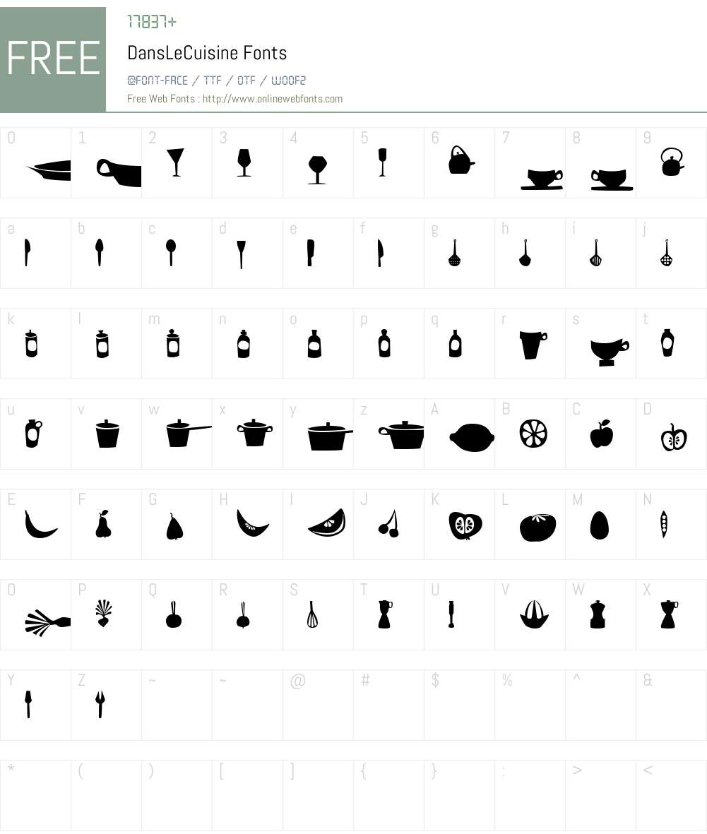 DansLeCuisine Font Screenshots