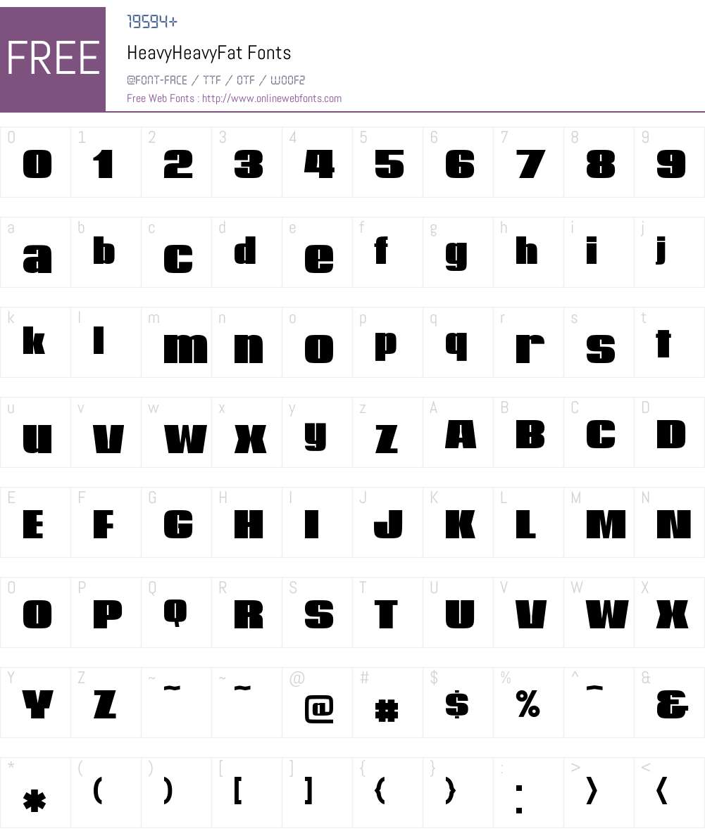 Heavy Font Screenshots
