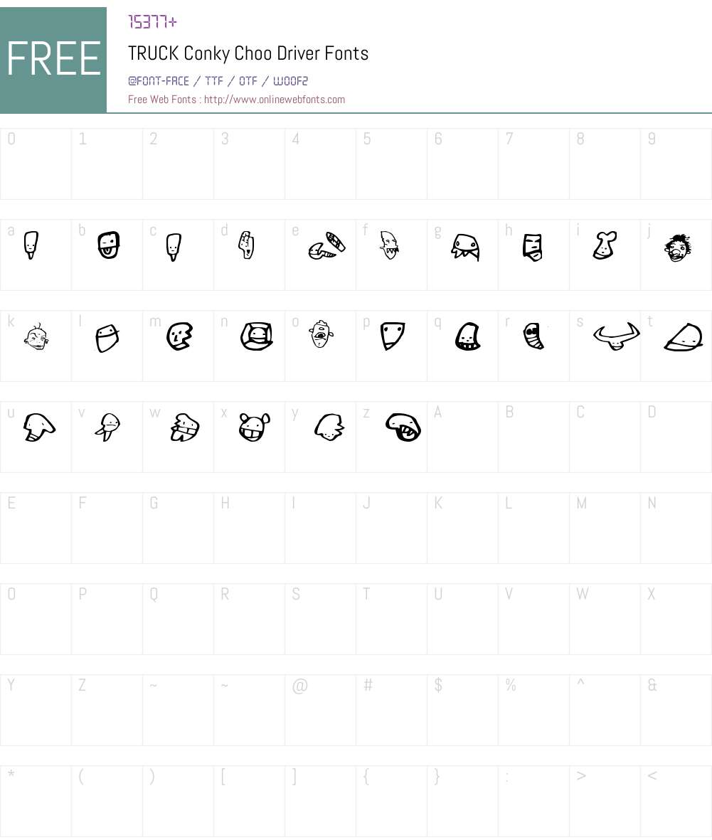 TRUCK Conky Choo Driver Font Screenshots