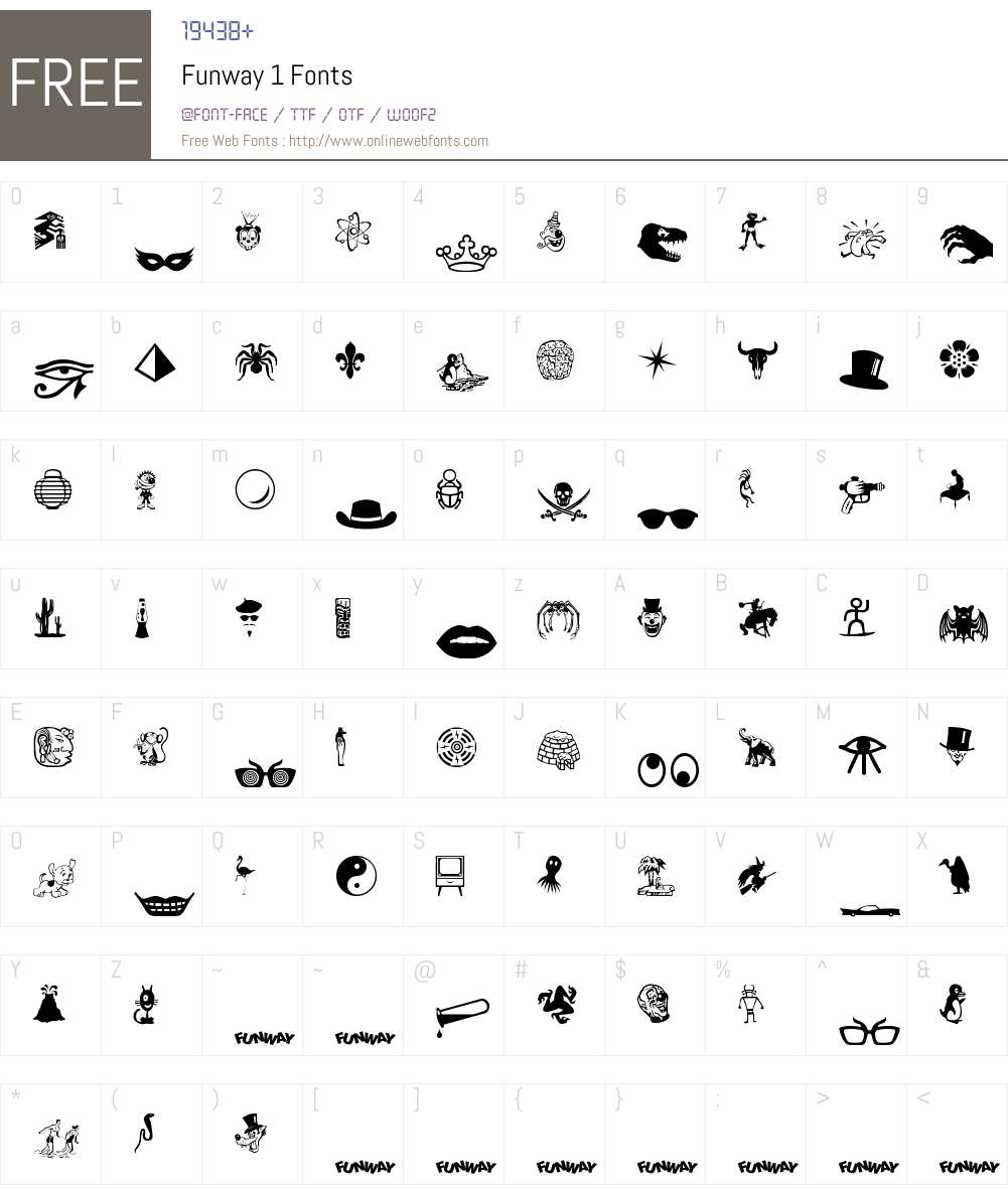 Funway 1 Font Screenshots