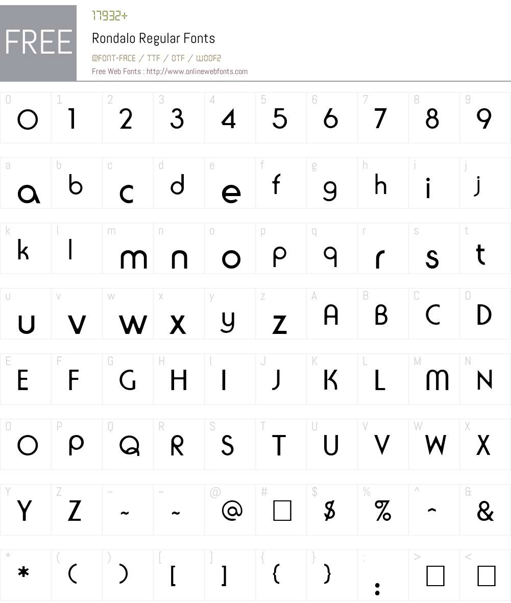 Rondalo Font Screenshots