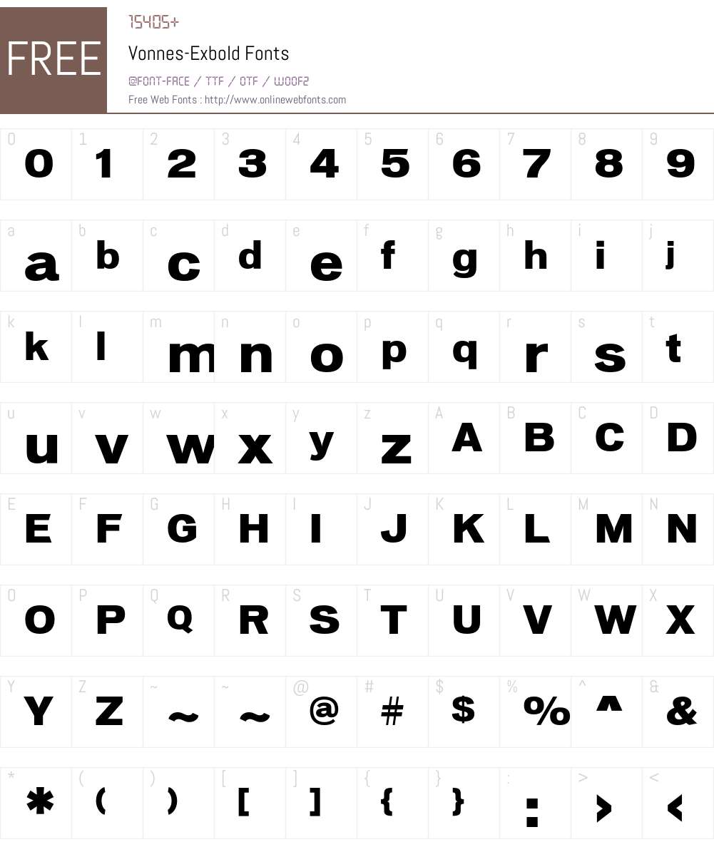 Vonnes Font Screenshots
