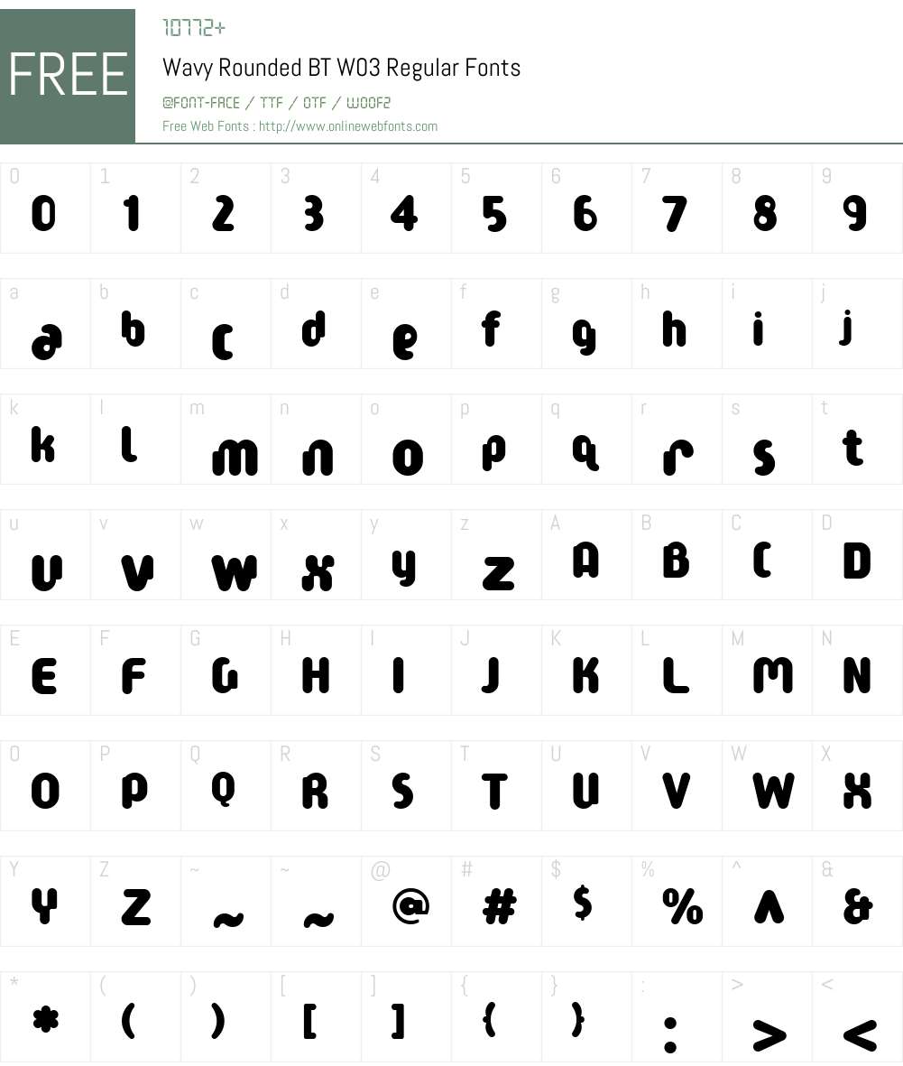 Wavy Rounded BT Font Screenshots