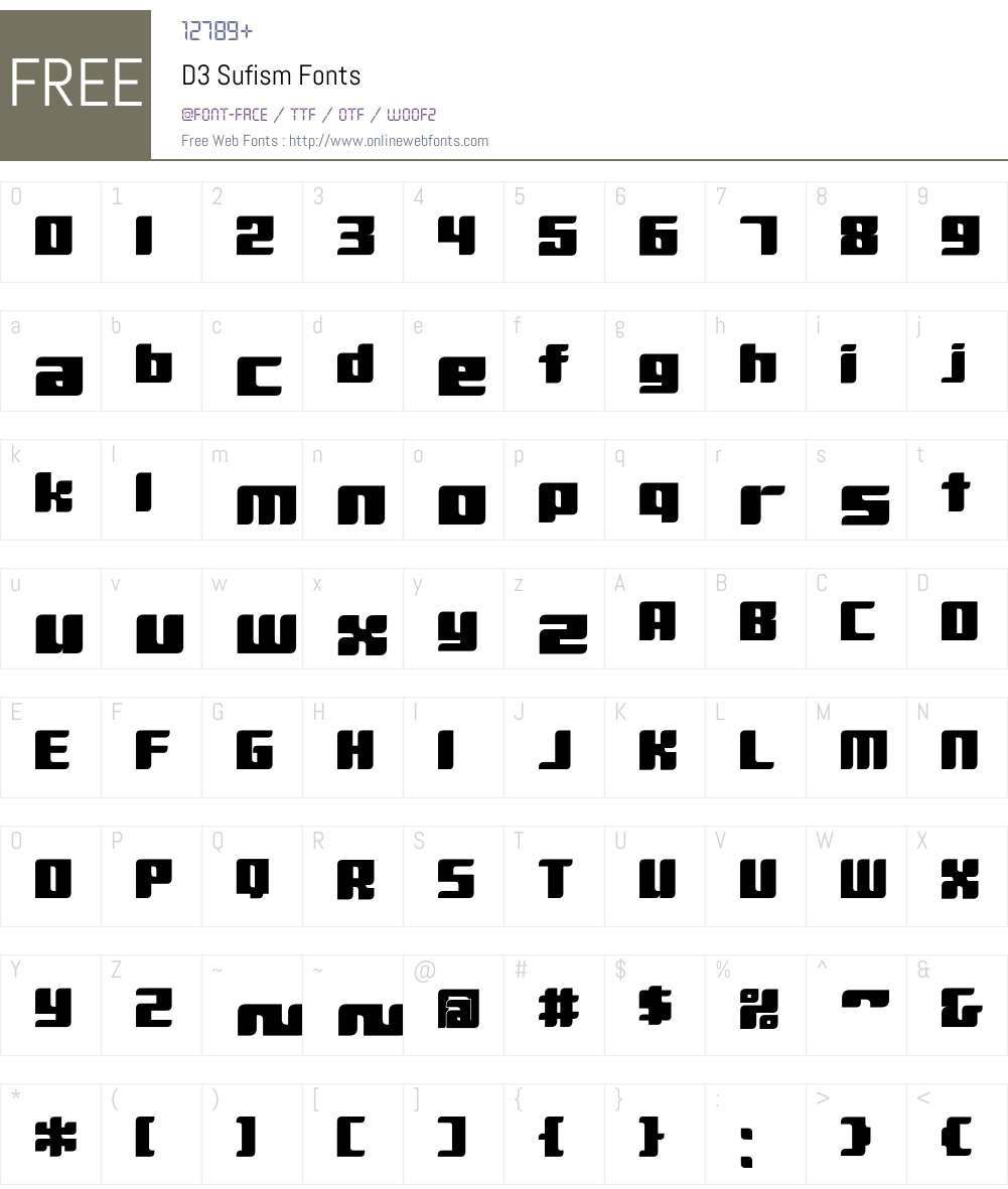 D3 Sufism Font Screenshots