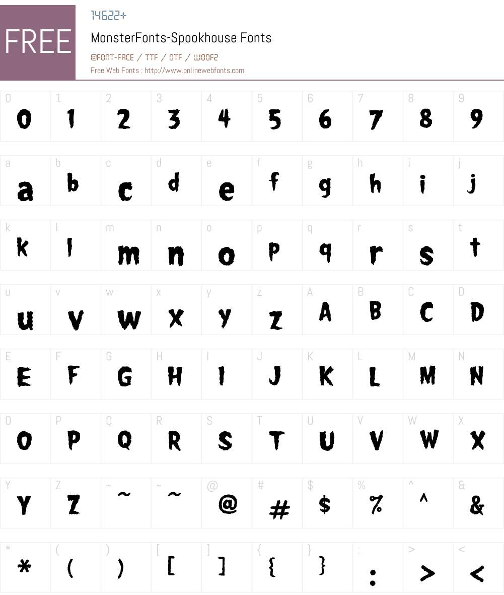 MonsterFonts-Spookhouse Font Screenshots