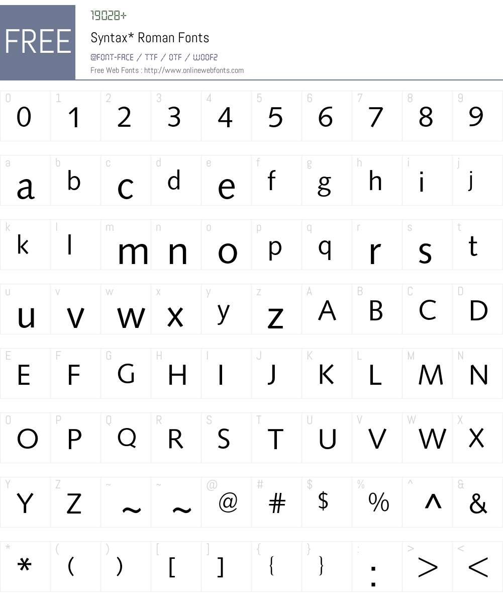Syntax BQ Font Screenshots