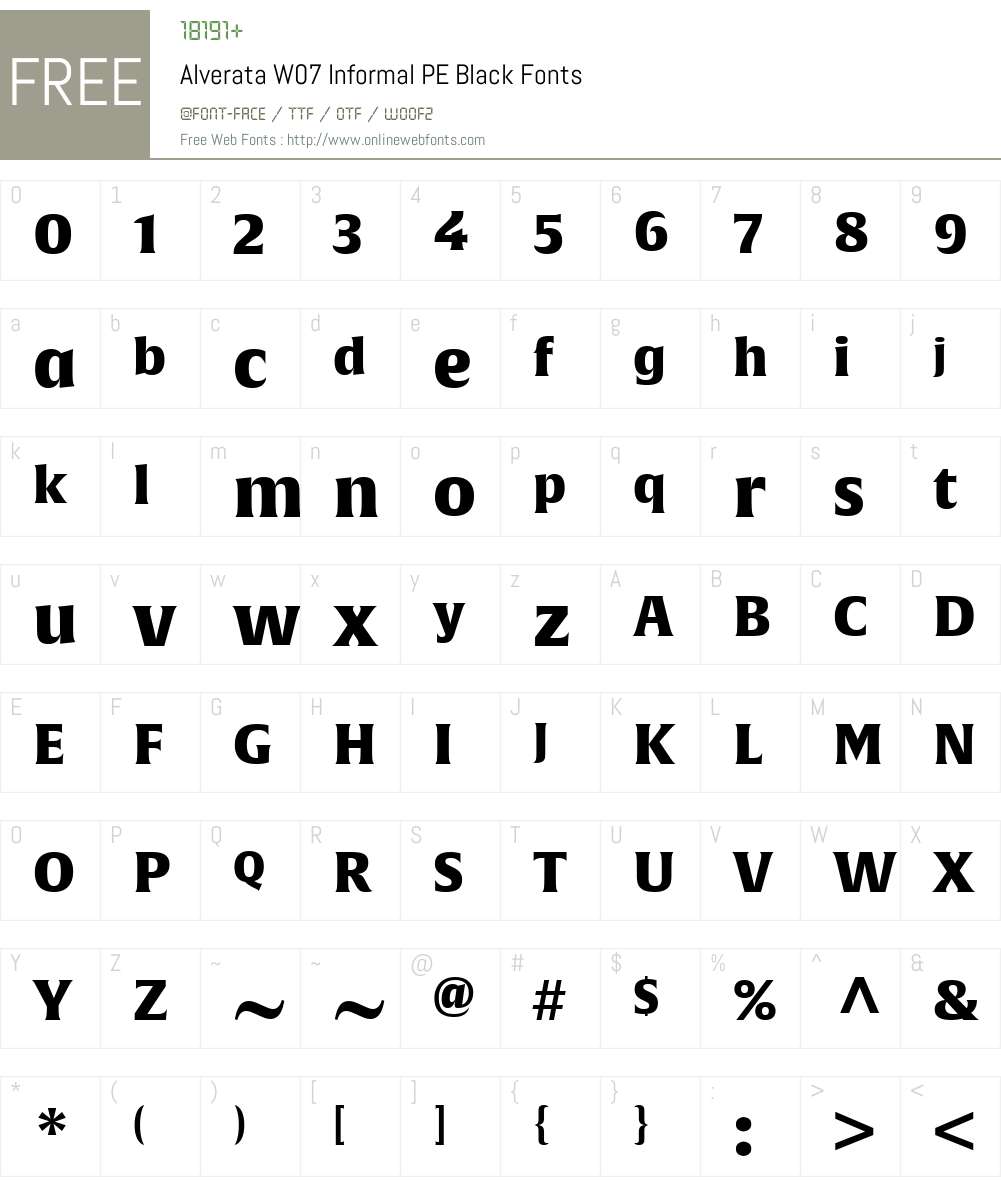 Alverata Font Screenshots