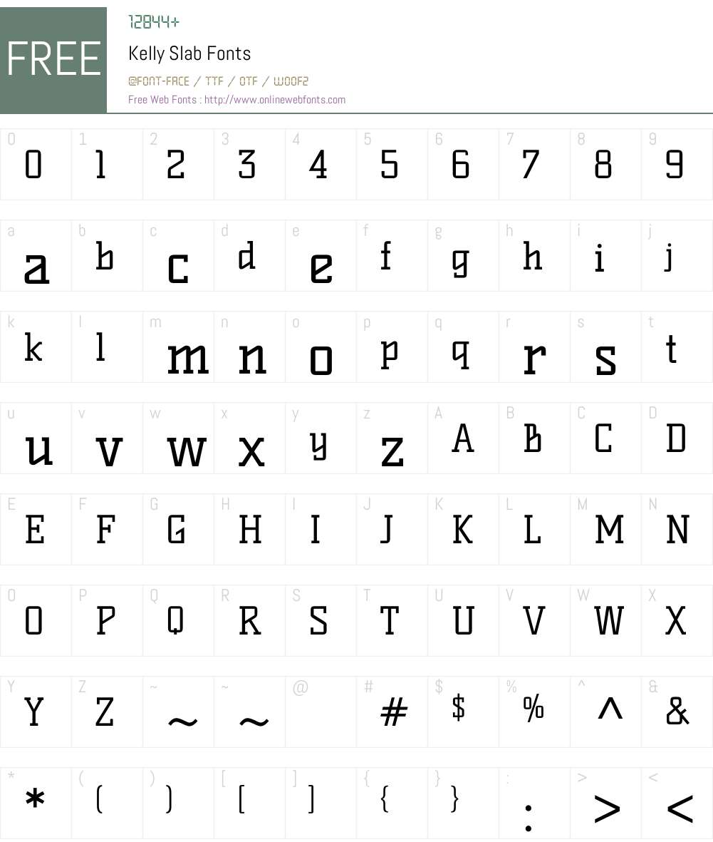 Kelly Slab Font Screenshots