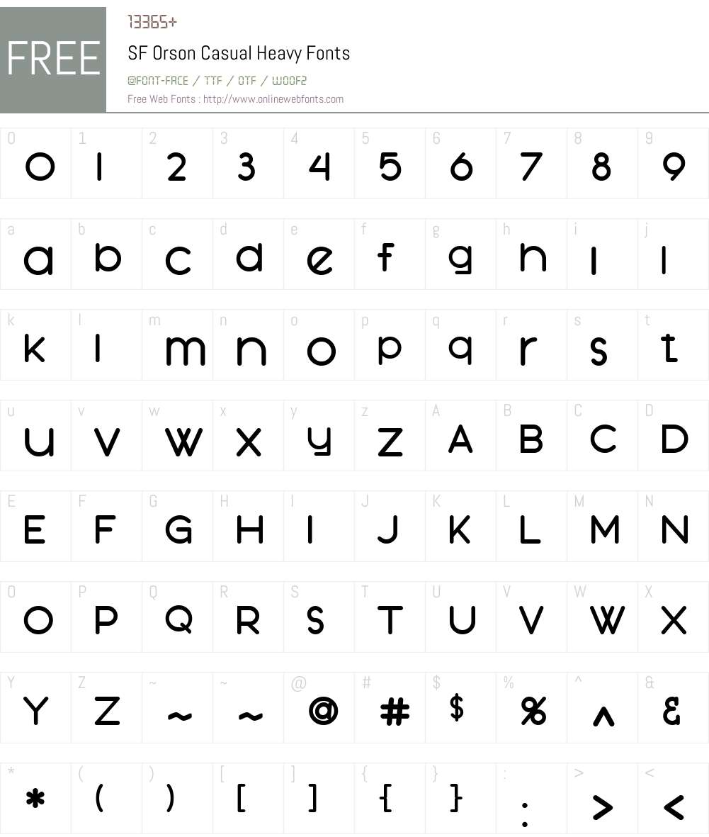 SF Orson Casual Heavy Font Screenshots