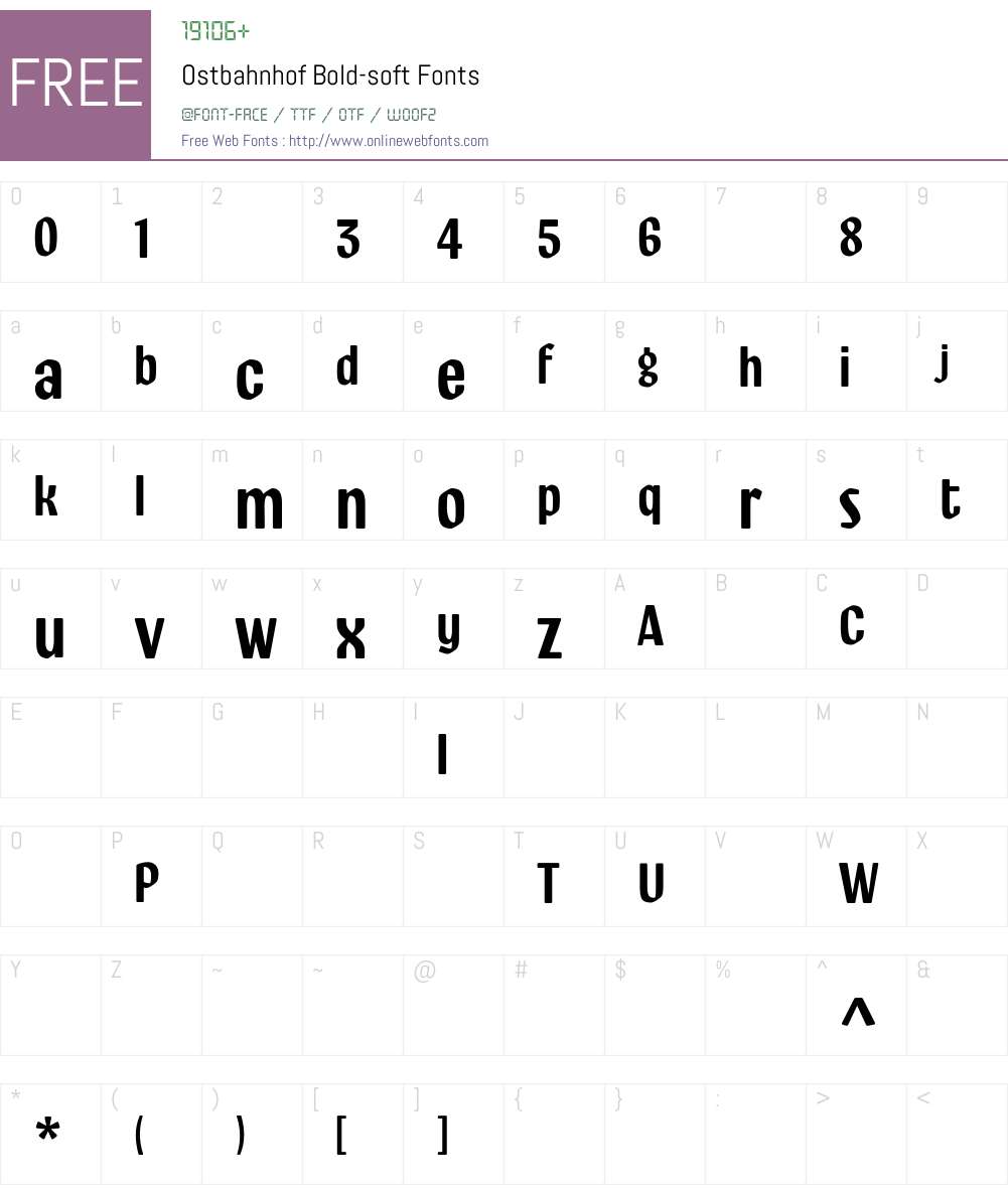 Ostbahnhof-Bold-soft Font Screenshots