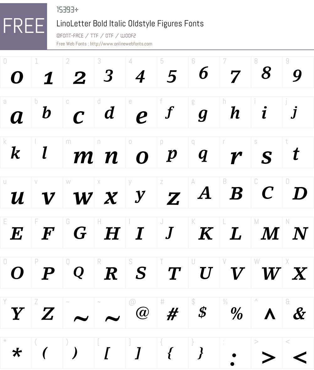 LinoLetter Font Screenshots