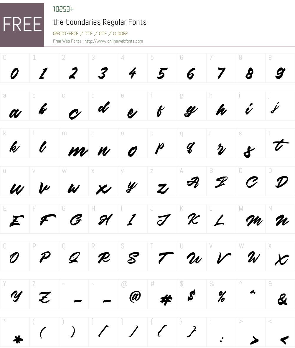 theboundaries Font Screenshots
