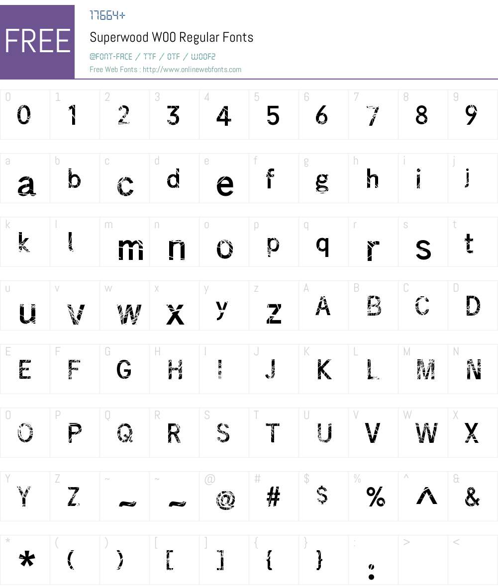 SuperwoodW00-Regular Font Screenshots