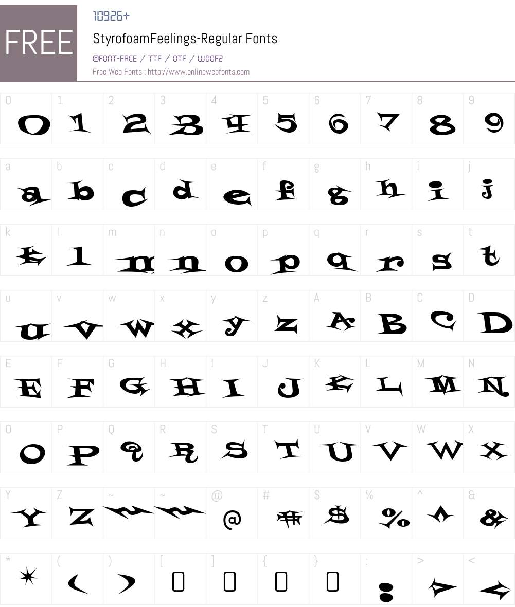 Styrofoam Feelings Font Screenshots