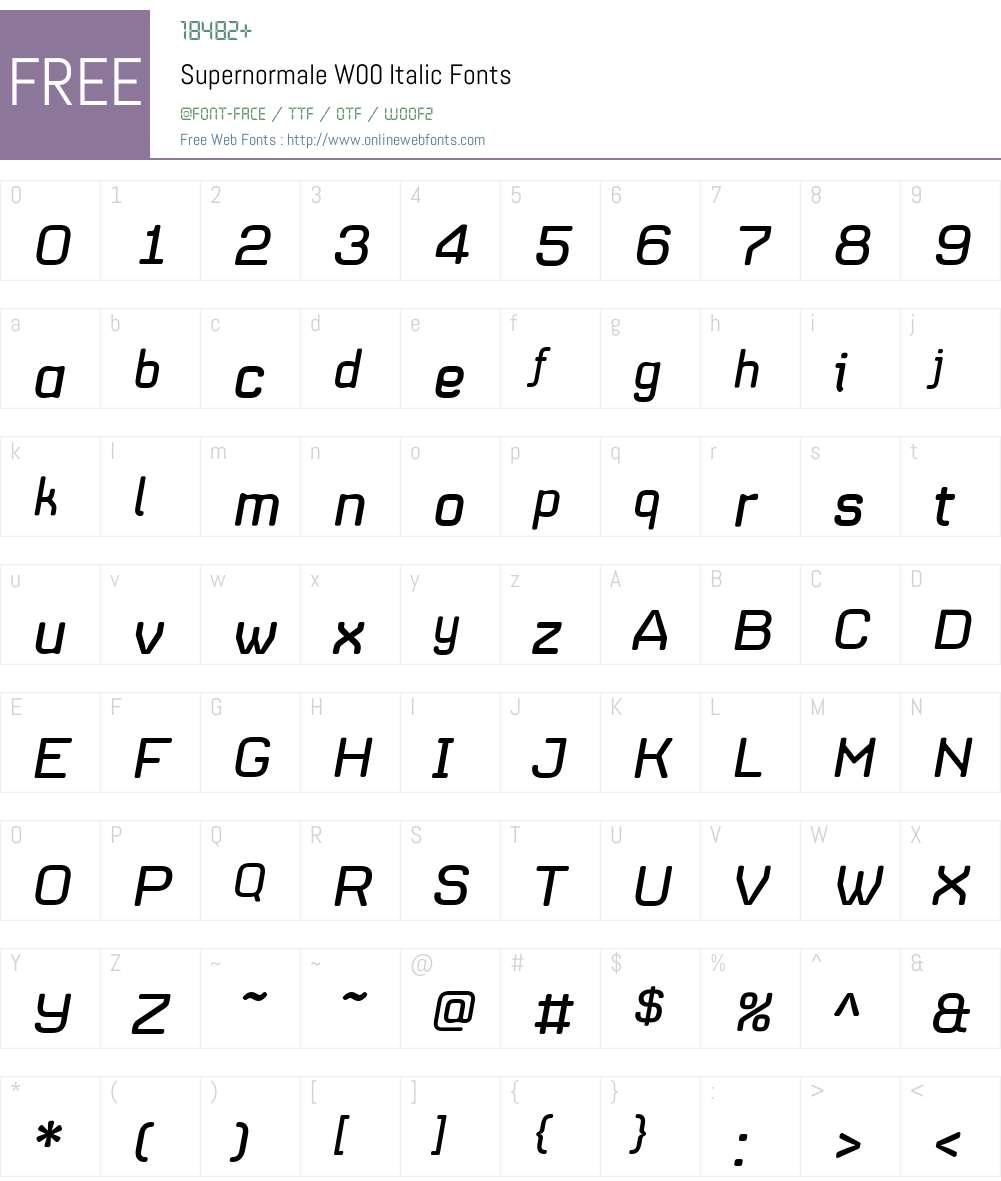 Supernormale Font Screenshots