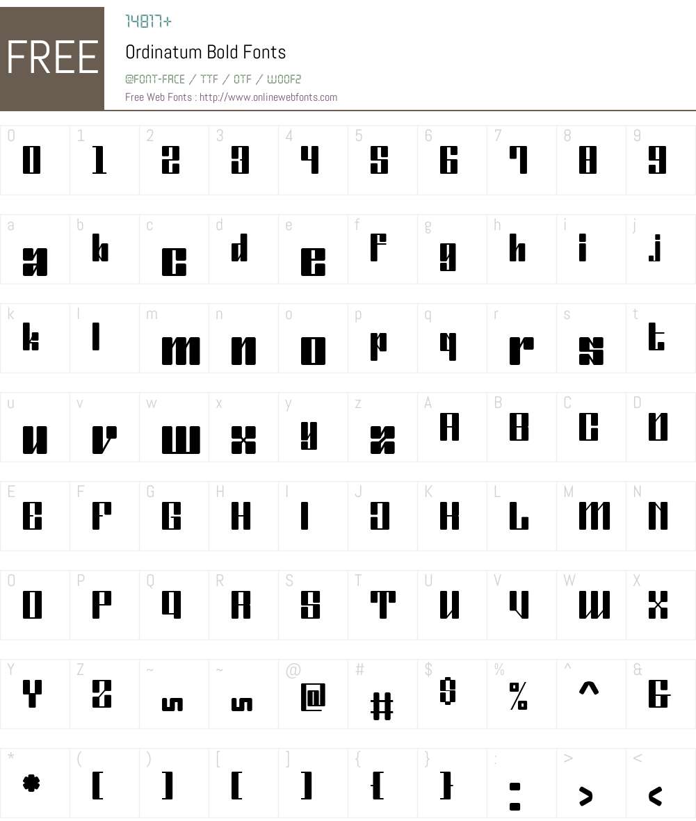 Ordinatum Bold Font Screenshots